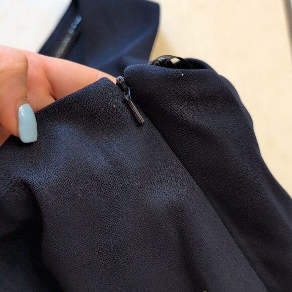 NWT Dessy Collection Dress Criss Cross Back Trumpet Gown Navy Blue 16 - Picture 6 of 12